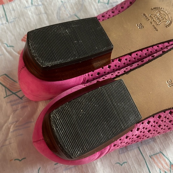 Pink Women's Loafers real leather (suede) handcrafted in Italy size 38 - Picture 6 of 14